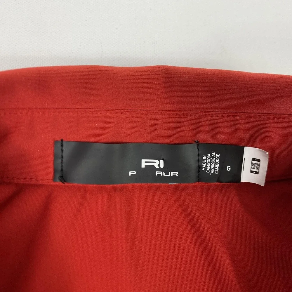Polo Ralph Lauren RLX Polo Shirt Mens Large Red Berkeley Classic Golf Stretch